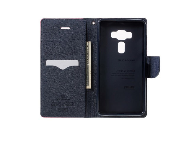 Чехол Mercury Goospery Fancy Diary Case для Asus Zenfone 3 Deluxe ZS570KL (малиновый, винилискожа)