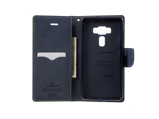 Чехол Mercury Goospery Fancy Diary Case для Asus Zenfone 3 Deluxe ZS570KL (зеленый, винилискожа)