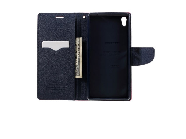 Чехол Mercury Goospery Fancy Diary Case для Sony Xperia XA ultra (красный, винилискожа)