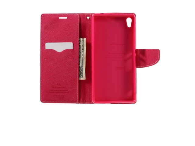 Чехол Mercury Goospery Fancy Diary Case для Sony Xperia XA ultra (розовый, винилискожа)