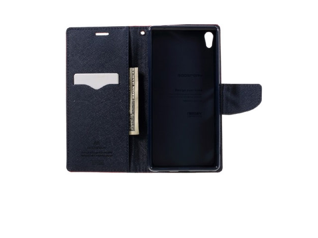 Чехол Mercury Goospery Fancy Diary Case для Sony Xperia XA ultra (малиновый, винилискожа)