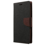 Чехол Mercury Goospery Fancy Diary Case для Asus ZenFone 2 ZE550ML (черный/коричневый, винилискожа)
