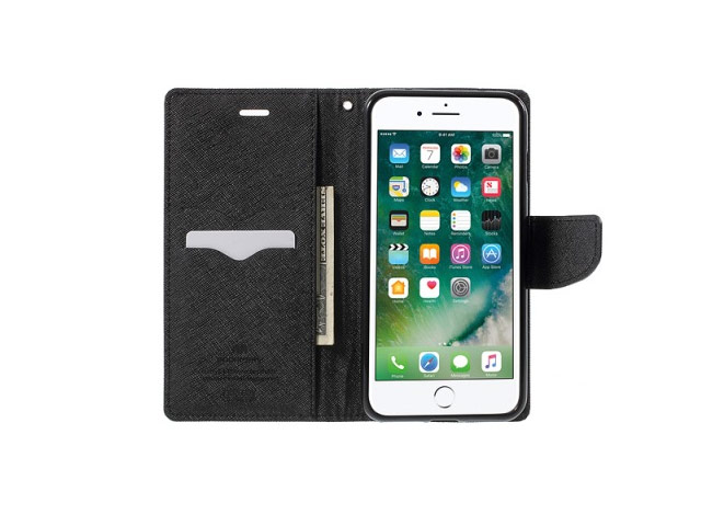 Чехол Mercury Goospery Fancy Diary Case для Apple iPhone 7 plus (черный, винилискожа)
