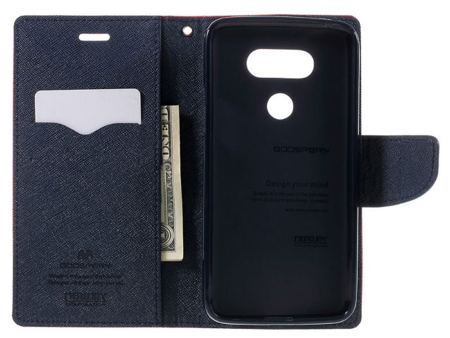 Чехол Mercury Goospery Fancy Diary Case для LG G5 (малиновый, винилискожа)