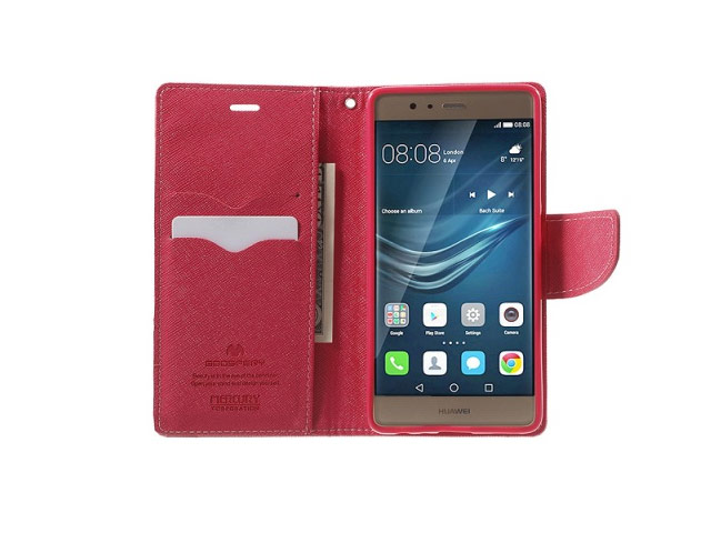 Чехол Mercury Goospery Fancy Diary Case для Huawei P9 plus (розовый, винилискожа)