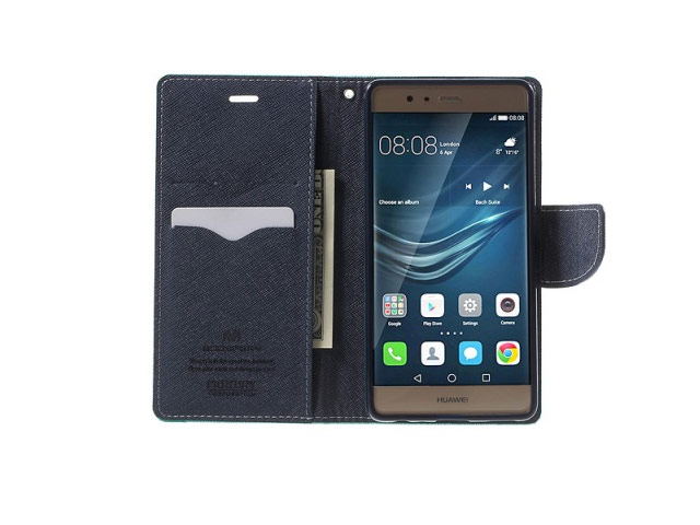 Чехол Mercury Goospery Fancy Diary Case для Huawei P9 plus (голубой, винилискожа)