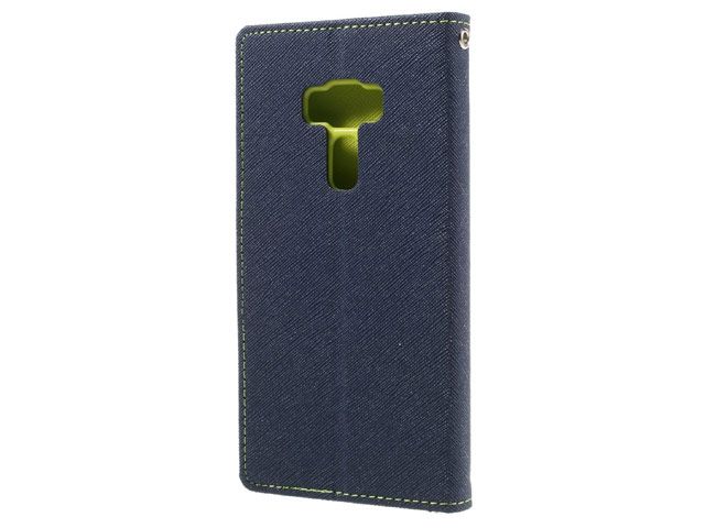 Чехол Mercury Goospery Fancy Diary Case для Asus Zenfone 3 ZE552KL (черный/коричневый, винилискожа)