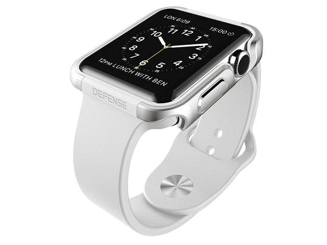 Чехол X-doria Defense Edge для Apple Watch Series 2 (42 мм, серебристый, маталлический)