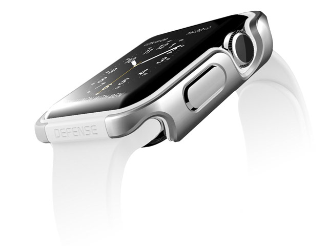 Чехол X-doria Defense Edge для Apple Watch Series 2 (42 мм, серебристый, маталлический)