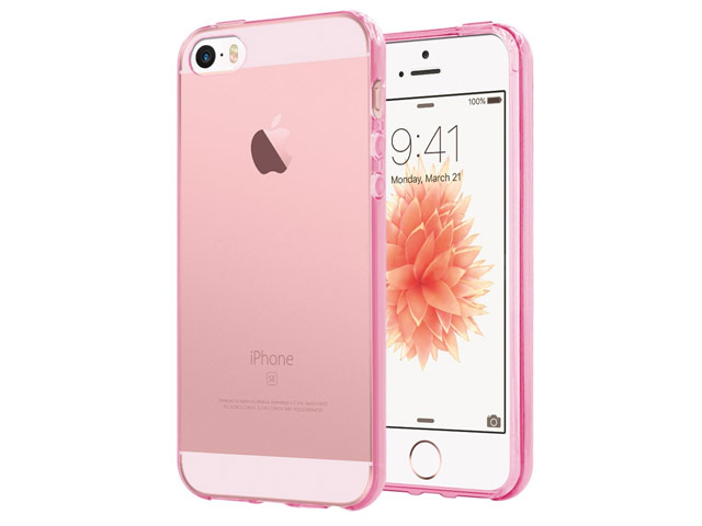 Чехол X-doria GelJacket case для Apple iPhone SE (розовый, гелевый)