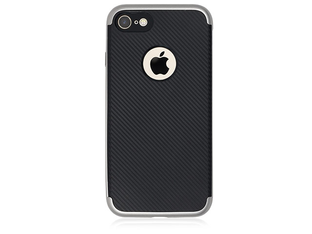 Чехол Just Must Arm Collection для Apple iPhone 7 (черный/серебристый, гелевый)