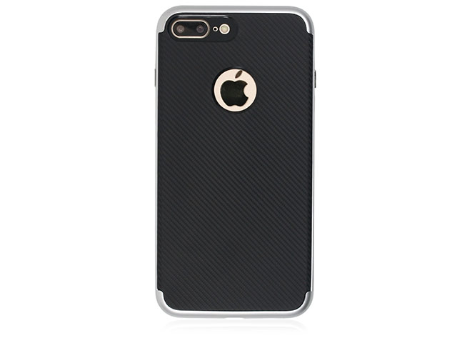 Чехол Just Must Arm Collection для Apple iPhone 7 plus (черный/серебристый, гелевый)