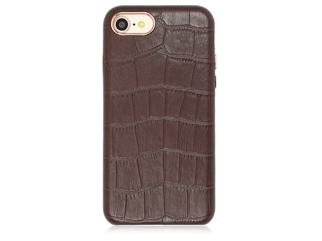 Чехол Occa Croco V Collection для Apple iPhone 7 (коричневый, кожаный)