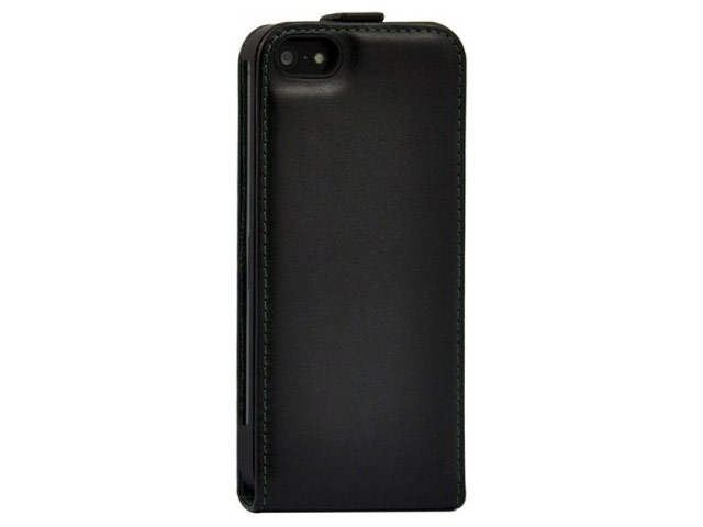Чехол Aston Martin Luxury Flip case для Apple iPhone SE (черный, кожаный)
