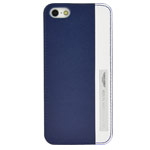 Чехол Aston Martin Luxury Backcase для Apple iPhone SE (синий/белый, кожаный)