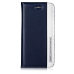 Чехол Aston Martin Luxury Folio case для Apple iPhone 6S (синий/белый, кожаный)