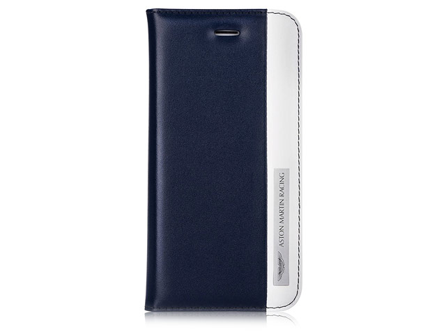 Чехол Aston Martin Luxury Folio case для Apple iPhone 6S (синий/белый, кожаный)