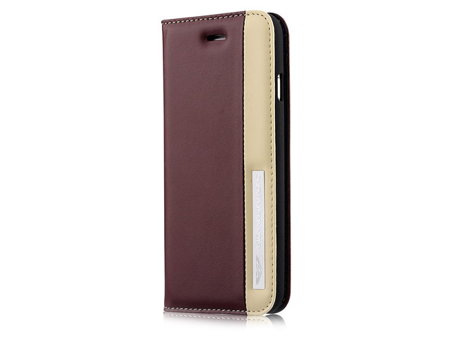 Чехол Aston Martin Luxury Folio case для Apple iPhone 6S (коричневый/бежевый, кожаный)