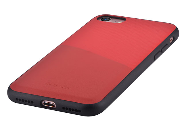 Чехол Devia iWallet case для Apple iPhone 7 (красный, кожаный)