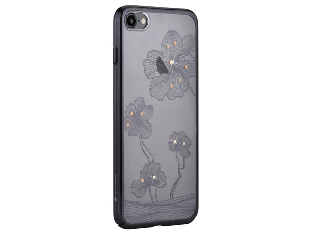 Чехол Comma Crystal Flora 360 для Apple iPhone 7 (черный, пластиковый)