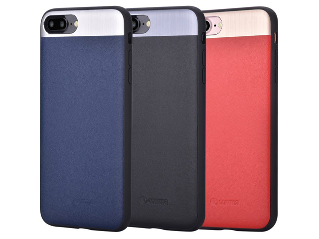 Чехол Comma Vivid Leather case для Apple iPhone 7 plus (синий, кожаный)