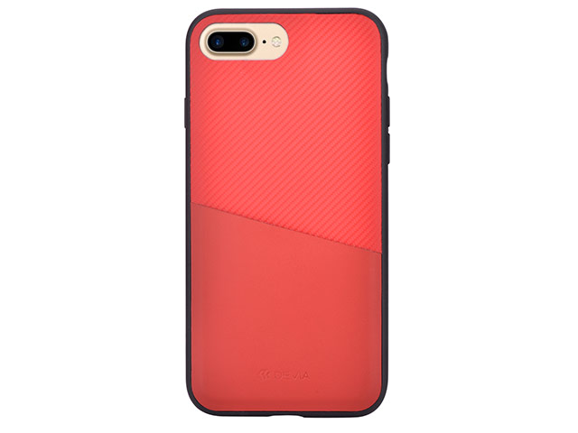 Чехол Devia iWallet case для Apple iPhone 7 plus (красный, кожаный)