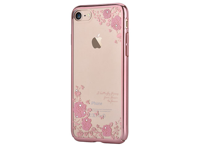Чехол Devia Crystal Joyous для Apple iPhone 7 (Pink Flowers, пластиковый)