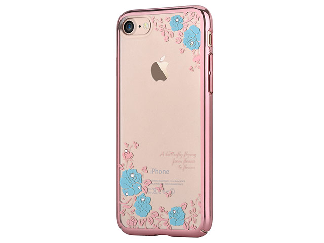 Чехол Devia Crystal Joyous для Apple iPhone 7 (Blue Flowers, пластиковый)