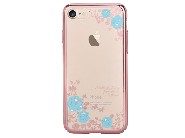 Чехол Devia Crystal Joyous для Apple iPhone 7 (Blue Flowers, пластиковый)