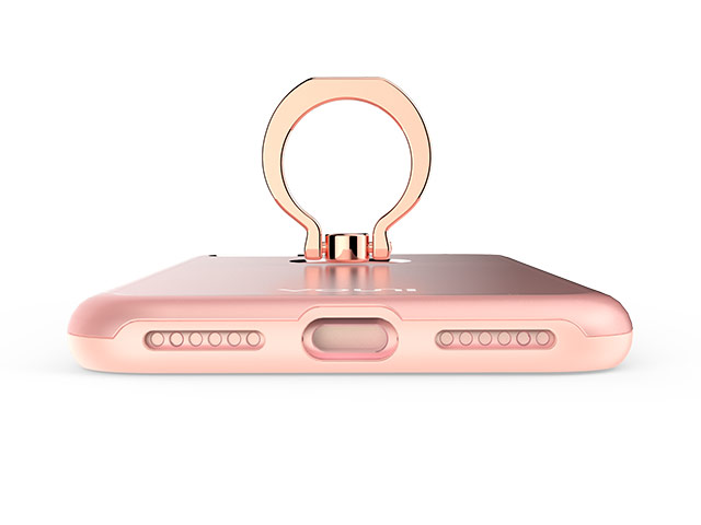 Чехол Vouni Armor 2 case для Apple iPhone 7 plus (розово-золотистый, алюминиевый, кольцо)