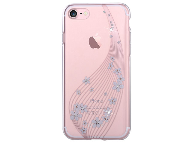 Чехол Vouni Lyre case для Apple iPhone 7 (White Flowers, пластиковый)