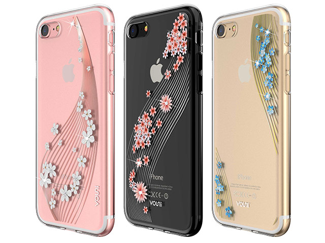 Чехол Vouni Lyre case для Apple iPhone 7 (White Flowers, пластиковый)