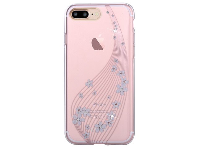Чехол Vouni Lyre case для Apple iPhone 7 plus (White Flowers, пластиковый)