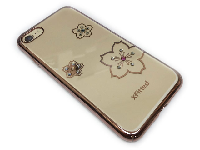 Чехол X-Fitted Blossoming для Apple iPhone 7 (золотистый, пластиковый)