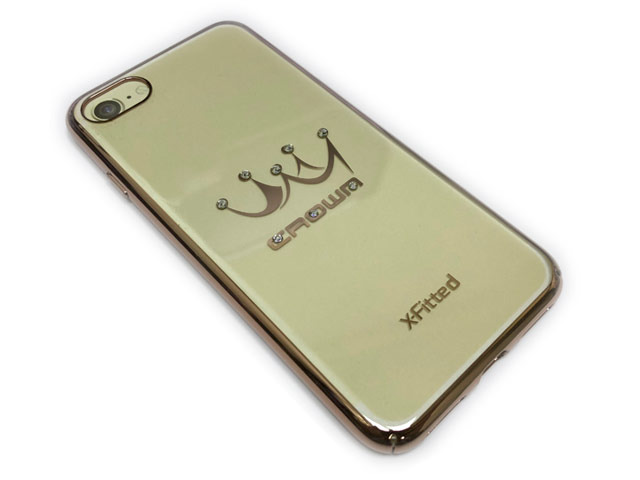 Чехол X-Fitted Fashion Crown для Apple iPhone 7 (золотистый, пластиковый)