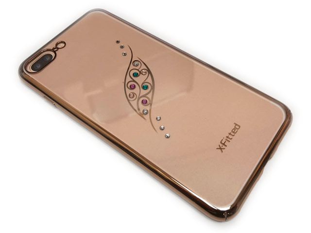 Чехол X-Fitted Graceful Leaf для Apple iPhone 7 plus (розово-золотистый, пластиковый)