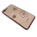Чехол X-Fitted Blossoming для Apple iPhone 7 plus (розово-золотистый, пластиковый)