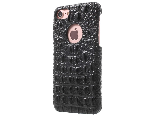 Чехол X-Fitted Faux Crocodile для Apple iPhone 7 (черный, кожаный)