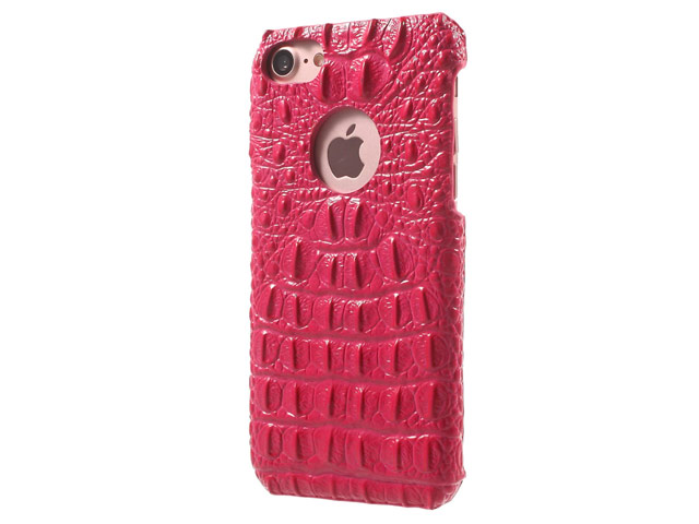 Чехол X-Fitted Faux Crocodile для Apple iPhone 7 (розовый, кожаный)