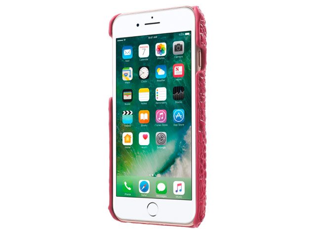 Чехол X-Fitted Faux Crocodile для Apple iPhone 7 (розовый, кожаный)