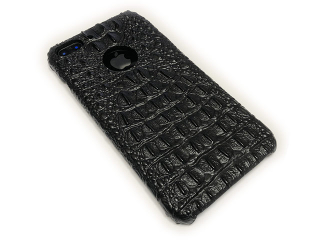 Чехол X-Fitted Faux Crocodile для Apple iPhone 7 plus (черный, кожаный)