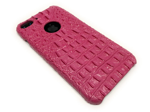 Чехол X-Fitted Faux Crocodile для Apple iPhone 7 plus (розовый, кожаный)