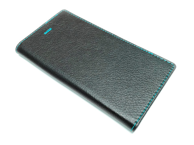Чехол X-Fitted Folio Color Patchwork Case для Apple iPhone 7 (черный/голубой, кожаный)