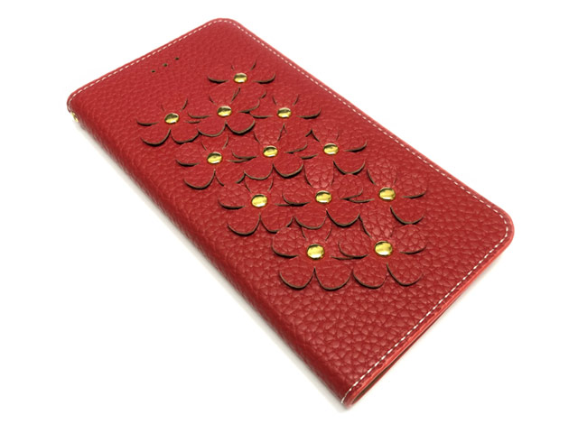 Чехол X-Fitted Folio Graceful Flower Case для Apple iPhone 7 plus (красный, кожаный)