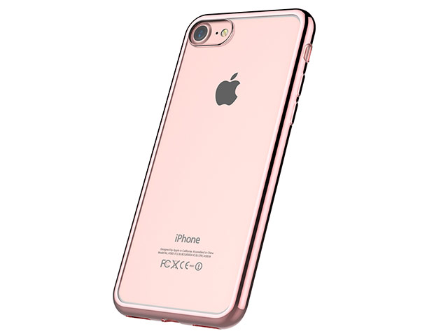 Чехол X-Fitted E-Plating Case для Apple iPhone 7 (розово-золотистый, гелевый)