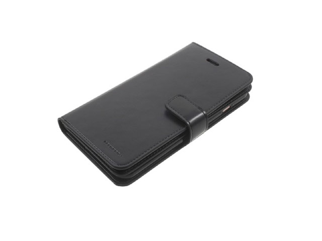 Чехол Mercury Goospery Mansoor Wallet для Apple iPhone 6S plus (черный, винилискожа)