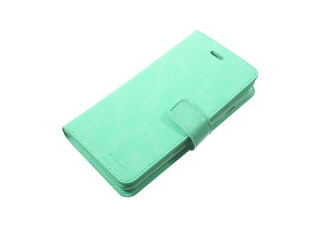 Чехол Mercury Goospery Mansoor Wallet для Apple iPhone 7 plus (голубой, винилискожа)
