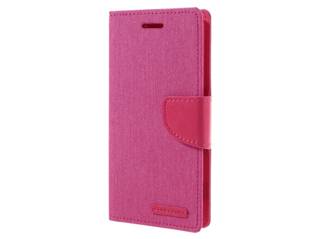 Чехол Mercury Goospery Canvas Diary для Sony Xperia X (розовый, матерчатый)