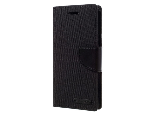 Чехол Mercury Goospery Canvas Diary для Sony Xperia XA (черный, матерчатый)