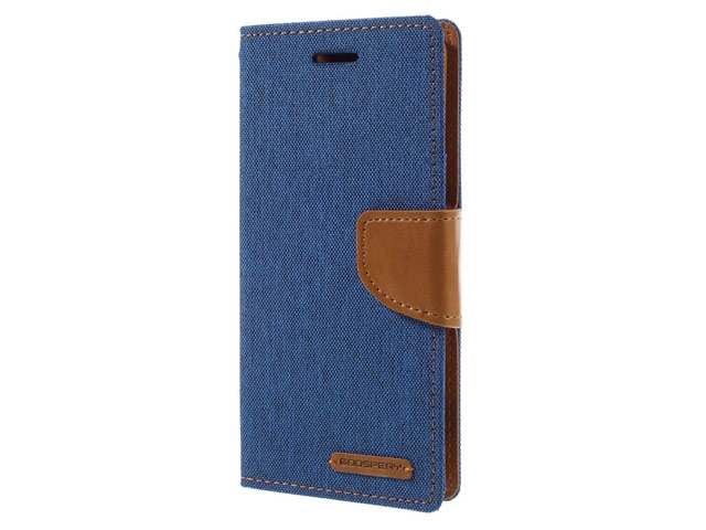 Чехол Mercury Goospery Canvas Diary для Sony Xperia X (голубой, матерчатый)